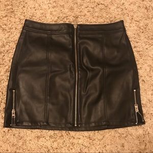 Express faux leather mini skirt